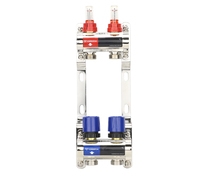 Коллектор 2 вых  нерж.  с расходомерами и регулирующими клапанами