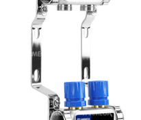 Коллектор 2 вых  нерж.  с регулирующими и балансировачными клапанами