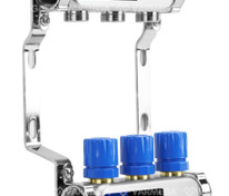 Коллектор 3 вых  нерж.  с регулирующими и балансировачными клапанами