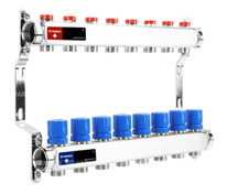 Коллектор 8 вых  нерж.  с регулирующими и балансировачными клапанами