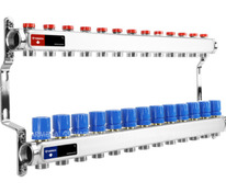 Коллектор 13 вых  нерж.  с регулирующими и балансировачными клапанами