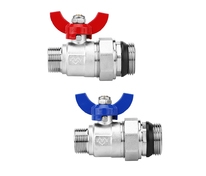 Комплект шаровых кранов 1"х3/4" НР-НР прямых , с американкой