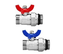Комплект шаровых кранов 1"х1"  НР-НР прямых , с американкой