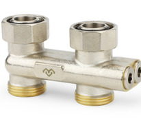 Узел 3/4 Ек х3/4 Ек прямой перекрестный нижнего подключения 