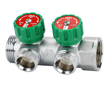 Коллектор 2 вых  3/4 ЕК, хромированный