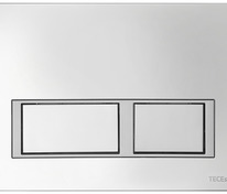 Пластиковая панель смыва для унитаза TECEspring V, хром глянцевый, контур клавиш хром матовый