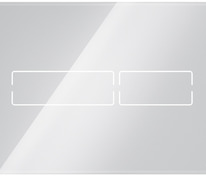 Стеклянная панель смыва для унитаза TECElux Mini с электронным сенсорным приводом, стекло белое