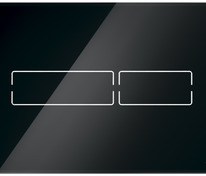 Стеклянная панель смыва для унитаза TECElux Mini с электронным сенсорным приводом, стекло черное