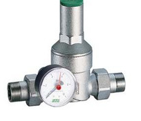 Редуктор давления НР-НР 3/4" с манометром, для системы водоснабжения, хром