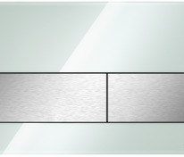 Стеклянная панель смыва для унитаза TECEsquare, стекло мятный зеленый, клавиши нержавеющая сталь сат