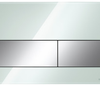 Стеклянная панель для смыва унитаза TECEsquare, стекло мятный зеленый, клавиши хром глянцевый