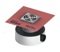 Трап дренажный TECEdrainpoint S 114, низкий, с установленной на заводе гидроизоляционной манжетой Se