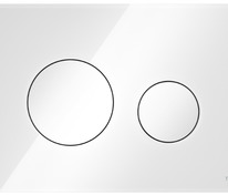 Стеклянная панель смыва для унитаза TECEloop, стекло белое, клавиши белые