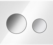 Стеклянная панель смыва для унитаза TECEloop, стекло белое, клавиши хром глянцевый