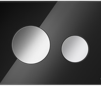 Стеклянная панель смыва для унитаза TECEloop, стекло черное, клавиши хром глянцевый