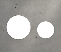 Бетонная лицевая панель смыва для унитаза TECEloop modular, светлый бетон