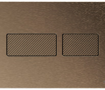 Стальная панель смыва унитаза TECEsolid с текстурир. поверх. для системы двойного смыва, бронза с те