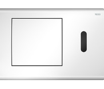 Металлическая панель смыва для унитаза TECEplanus с ИК-сенсором, питание от сети 12 В, белая глянцев
