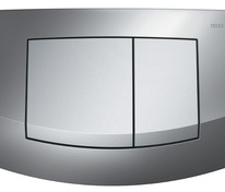 Пластиковая панель смыва для унитаза TECEambia, рамка хром глянцевый, клавиши хром матовый