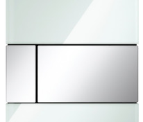 Стеклянная панель смыва для писсуара TECEsquare, стекло мятный зеленый, клавиши хром глянцевый