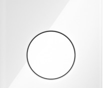 Стеклянная панель смыва для писсуара TECEloop, стекло белое, клавиша белая