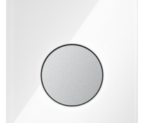 Стеклянная панель смыва для писсуара TECEloop, стекло белое, клавиша хром матовый