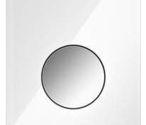 Стеклянная панель смыва для писсуара TECEloop, стекло белое, клавиша хром глянцевый