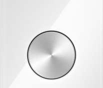 Стеклянная панель смыва для писсуара TECEloop, стекло белое, клавиша нержавеющая сталь сатин, покрыт