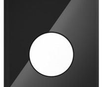 Стеклянная панель смыва для писсуара TECEloop, стекло черное, клавиша белая