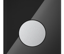 Стеклянная панель смыва для писсуара TECEloop, стекло черное, клавиша хром матовый