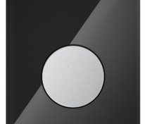 Стеклянная панель смыва для писсуара TECEloop, стекло черное, клавиша хром глянцевый