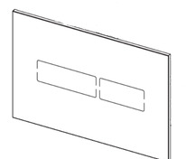 Лицевая панель с блоком управления, стекло белое