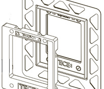 Опорная рамка панели смыва для писсуара для монтажа на уровне стены