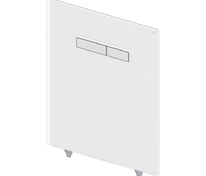 Стеклянная панель TECElux с механическим блоком управления, стекло черное, клавиши хром глянцевый