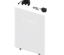 Стеклянная панель TECElux с сенсорным блоком управления sen-Touch, стекло черное