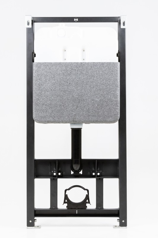 Комплект инсталляции с панелью смыва NOVA QUAD 001 с прямоугольными клавишами, белый глянцевый