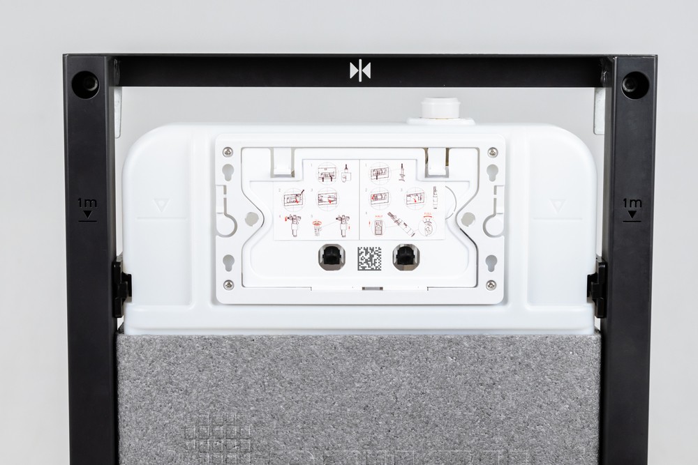 Комплект инсталляции с панелью смыва NOVA QUAD 001 с прямоугольными клавишами, белый глянцевый