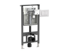 Комплект инсталляции с панелью смыва NOVA QUAD 001 с прямоугольными клавишами, белый глянцевый