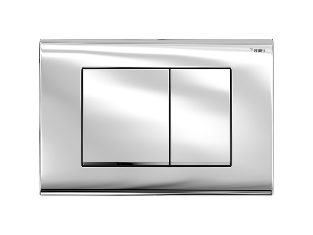 Комплект инсталляции с панелью смыва NOVA QUAD 001 с прямоугольными клавишами, хром глянцевый