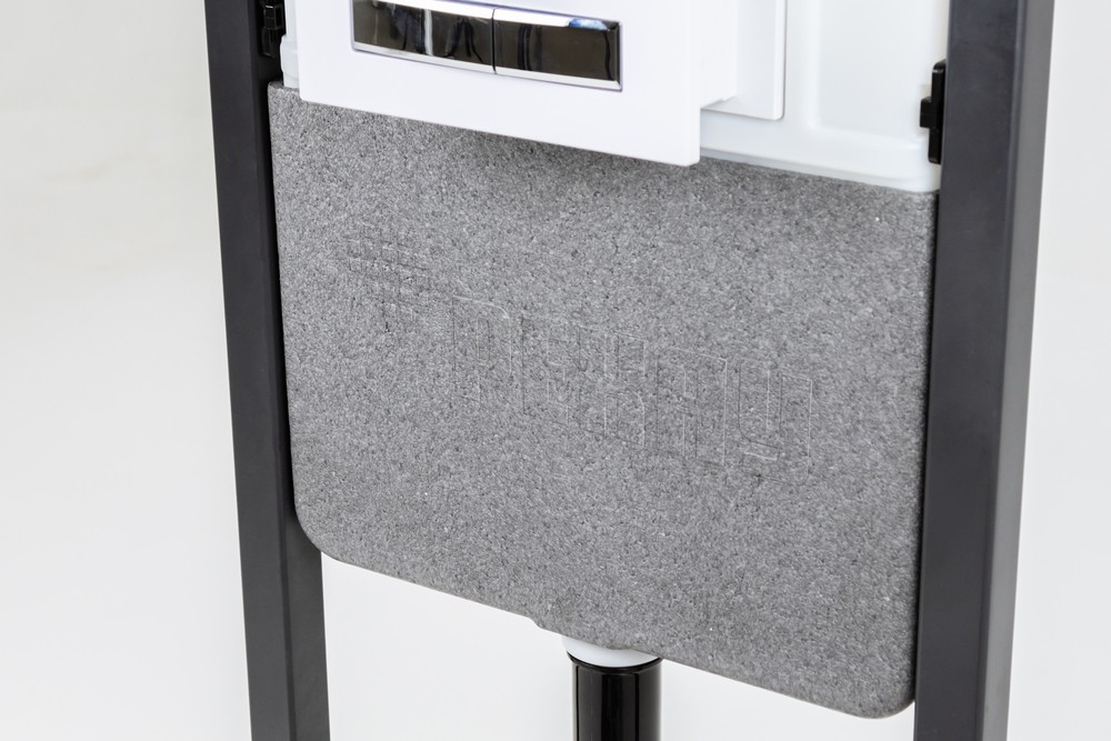 Комплект инсталляции с панелью смыва NOVA QUAD 001 с прямоугольными клавишами, хром глянцевый