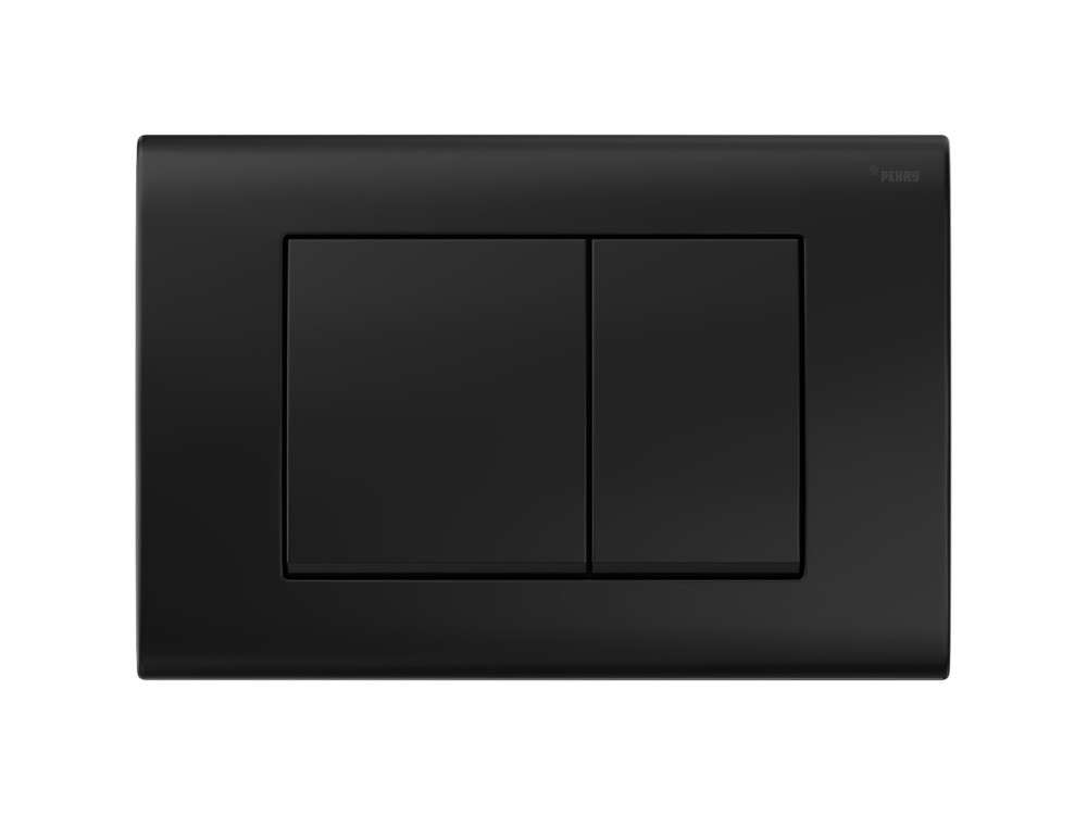 Комплект инсталляции с панелью смыва NOVA QUAD 001 с прямоугольными клавишами, черный матовый