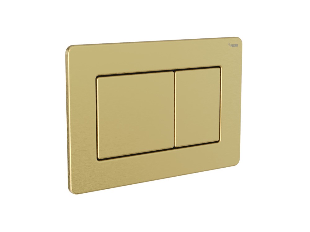 Панель смыва NOVA QUAD STEEL, брашированное циркониевое золото, матовый