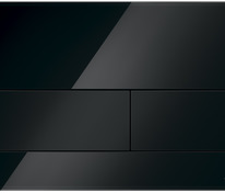 Стеклянная панель смыва для унитаза TECEsquare, стекло черное, клавиши черные